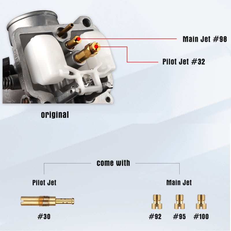 NIBBI Carburetor PE22mm with 48mm Air Filter Fit 110cc 125cc 130cc Flange Motorcycle Engines for Dirt Bike Pit Bike ATV 4 Wheeler with Carb Jets - Image 5
